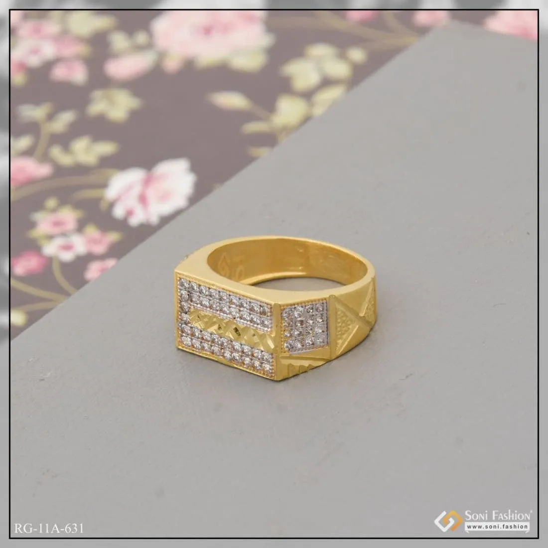 1 Gram Gold Forming Attention-Getting Design High Quality Ring for Men - Style A631