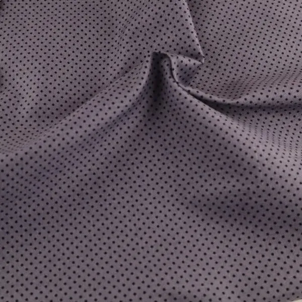 100% Cotton  - Micro Dot - Grey/Black - Sold by Half Metre