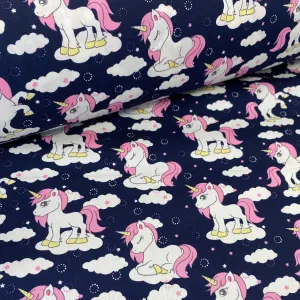 100% Cotton - Unicorn Clouds - £6.50 Per Metre - Sold by Half Metre