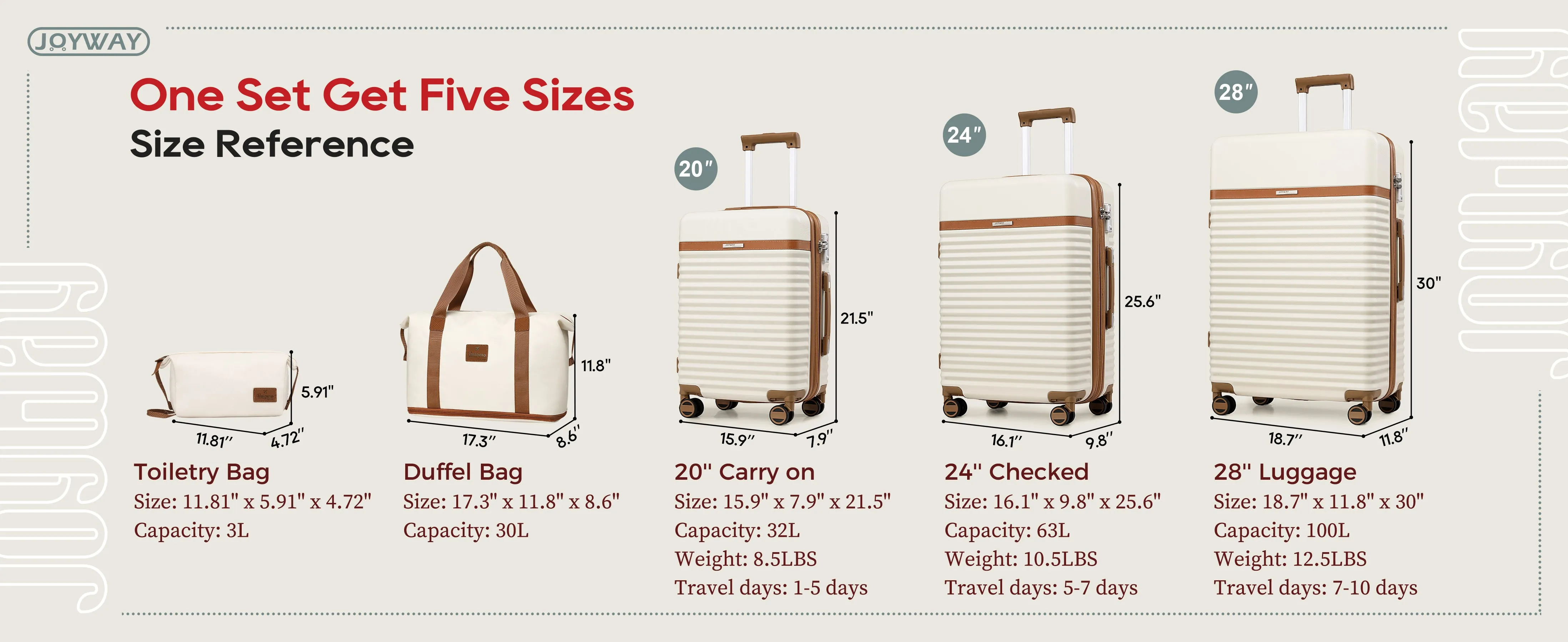 3 Pieces Set/5 Pieces Set Luggage Hard Expandable Carry On Luggage Set TR010