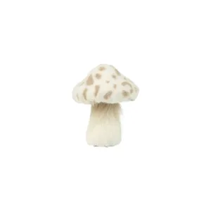 4.5" Spotted Plush Toadstool Decoration