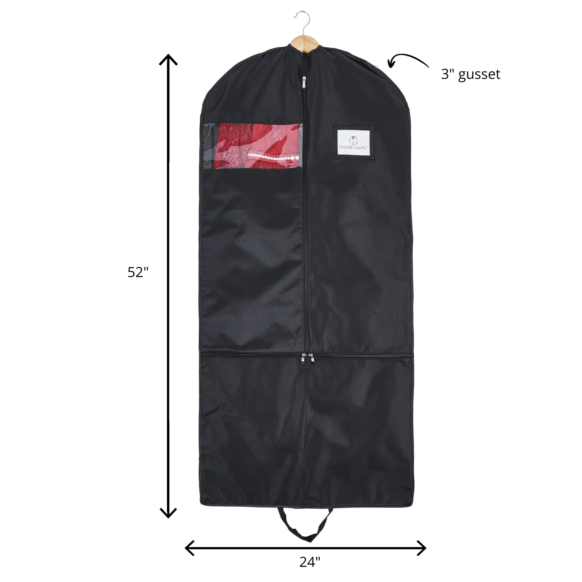 52" Waterproof Garment Bag - Raven Black