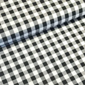 9mm Cotton Gingham - Black