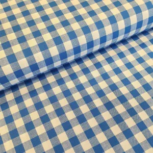 9mm Cotton Gingham - Royal Blue