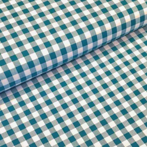 9mm Cotton Gingham - Teal