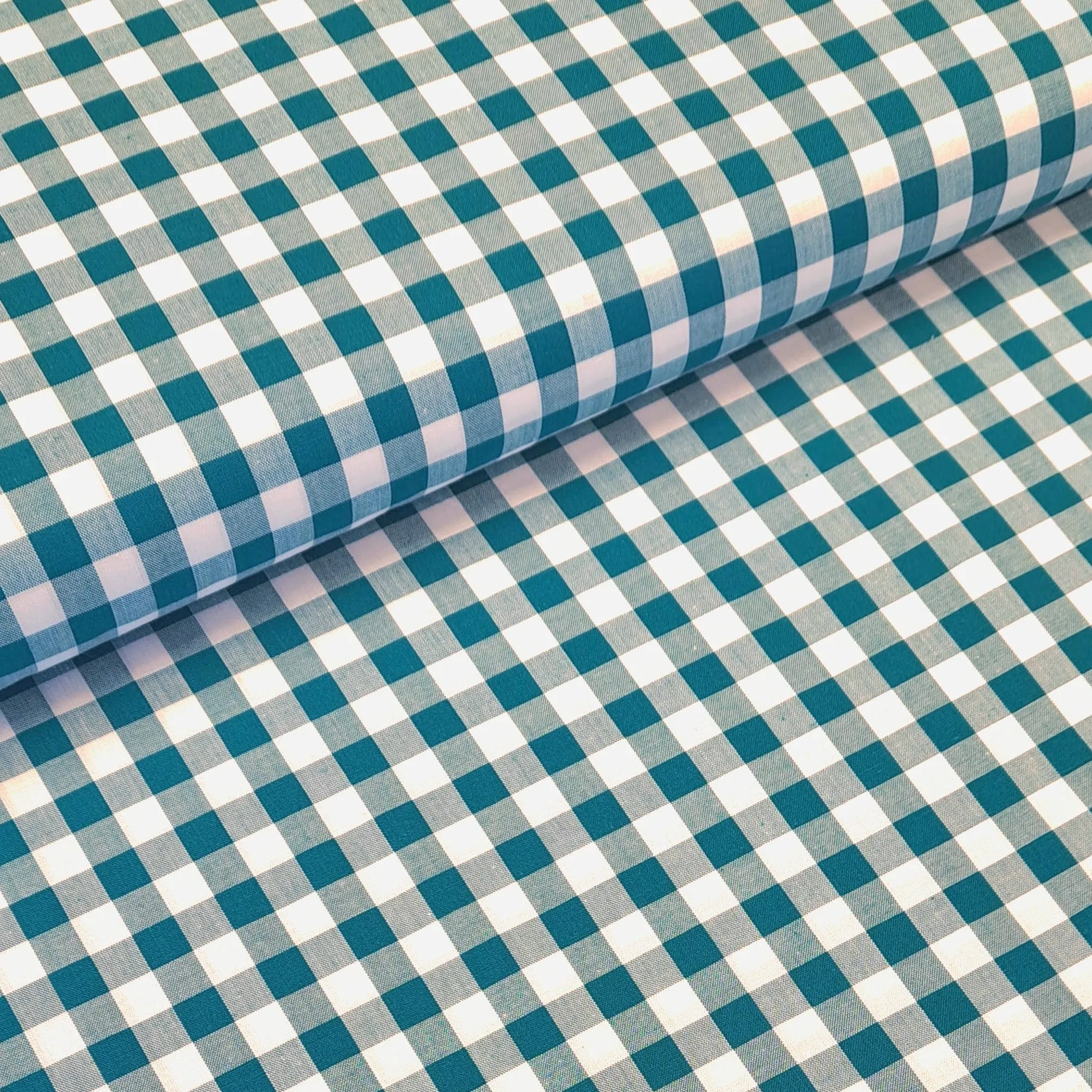 9mm Cotton Gingham - Teal