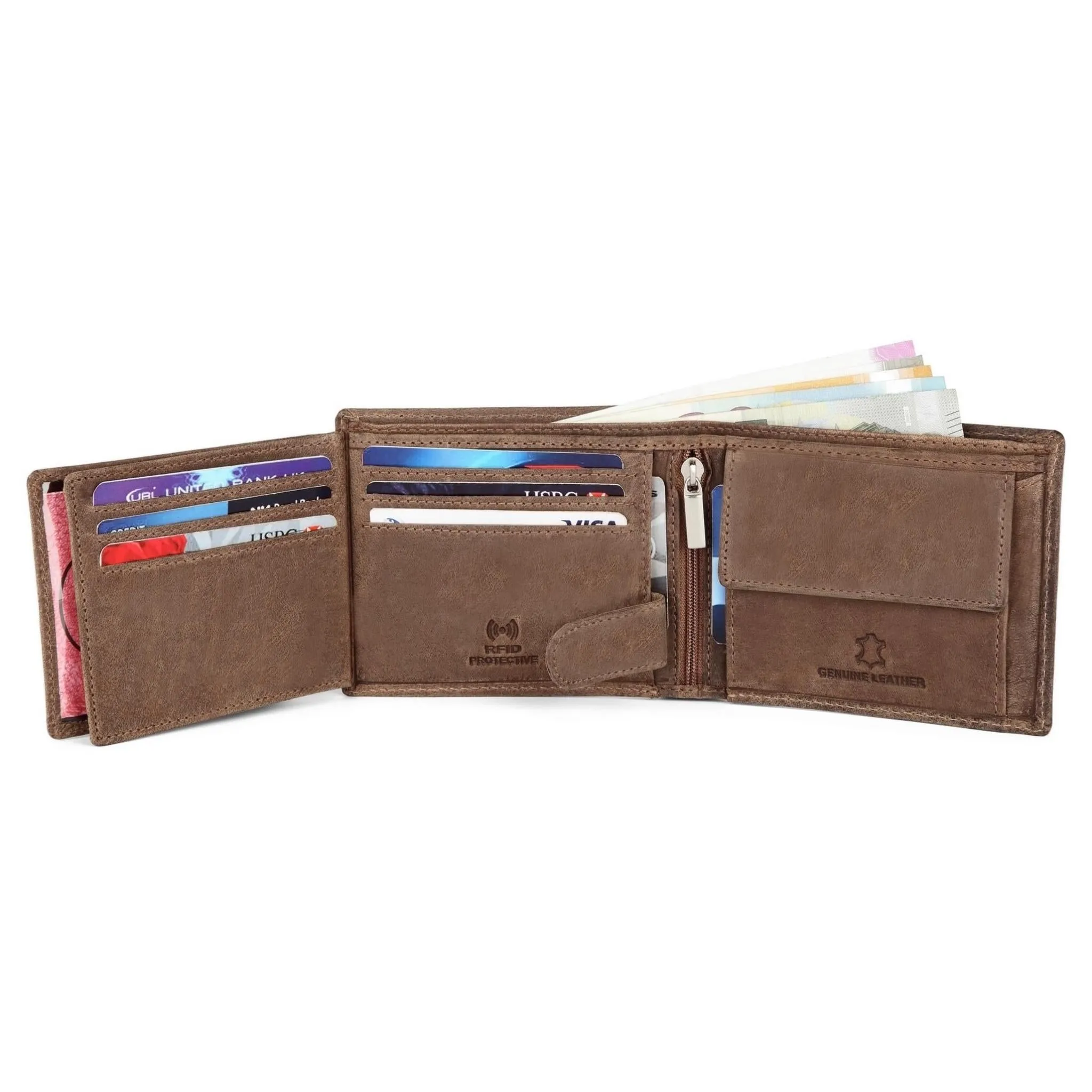 ADAM RFID Protected Leather Wallet for Men