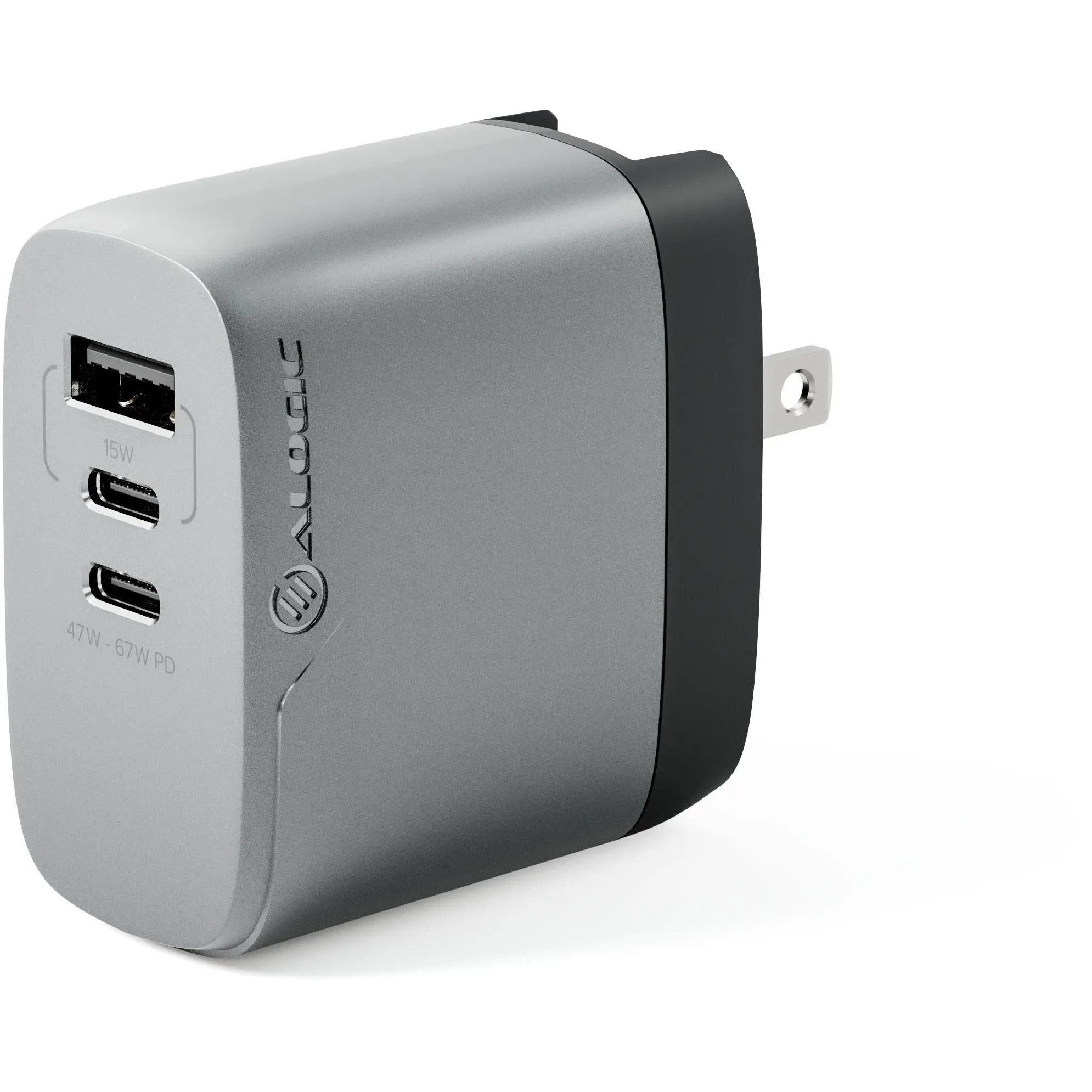 ALOGIC 3X67 Rapid Power 67W Multi Country Travel GaN Charger (Space Grey)