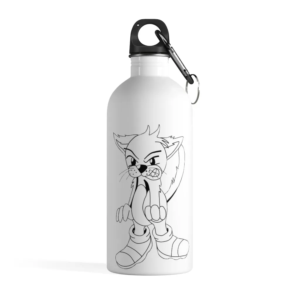 Angry Cat Stainless Steel Water Bottle