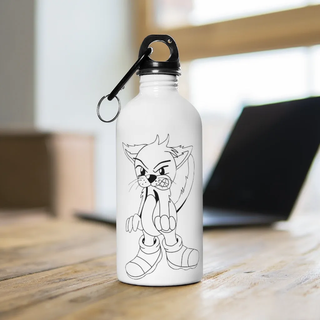 Angry Cat Stainless Steel Water Bottle