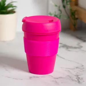 Anko 430ml Reusable Travel Cup |Beverage Sipper | Leak-Proof and Reusable | BPA Free | Ideal for Home, Office, Kitchen, Gifting, Traveling| Dishwasher and Microwave Safe| Fluro Pink | Set of 2