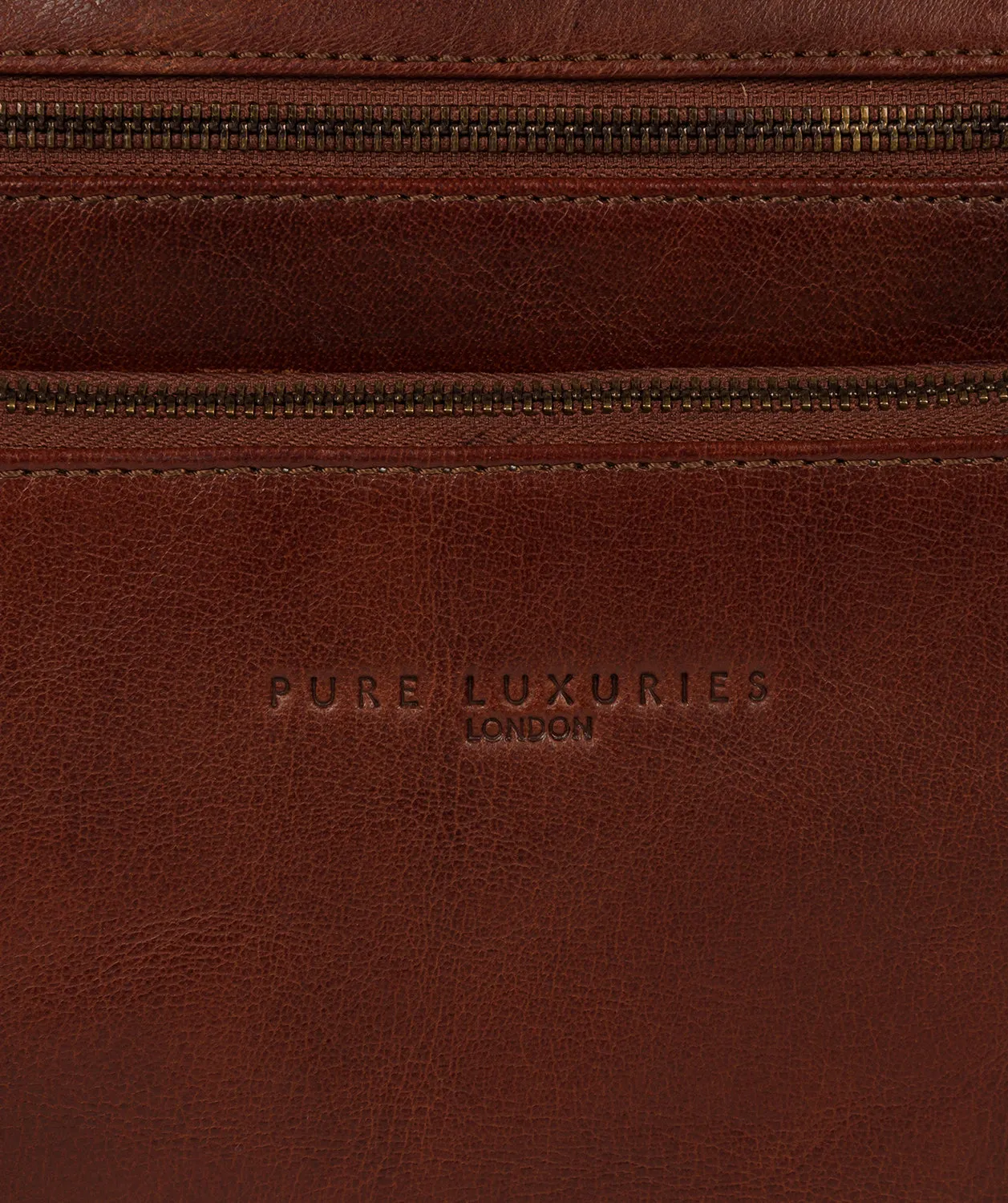 'Athenia' Chestnut Leather Workbag