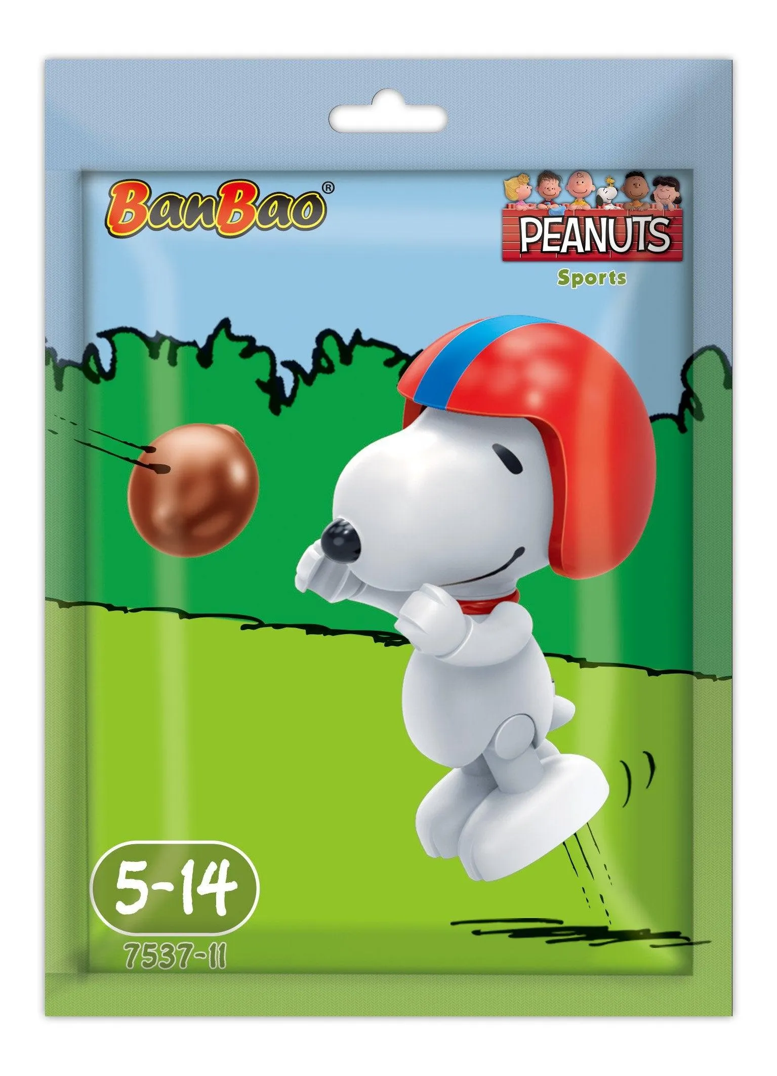 BanBao Peanuts Mini Figure - American Football Sport Snoopy