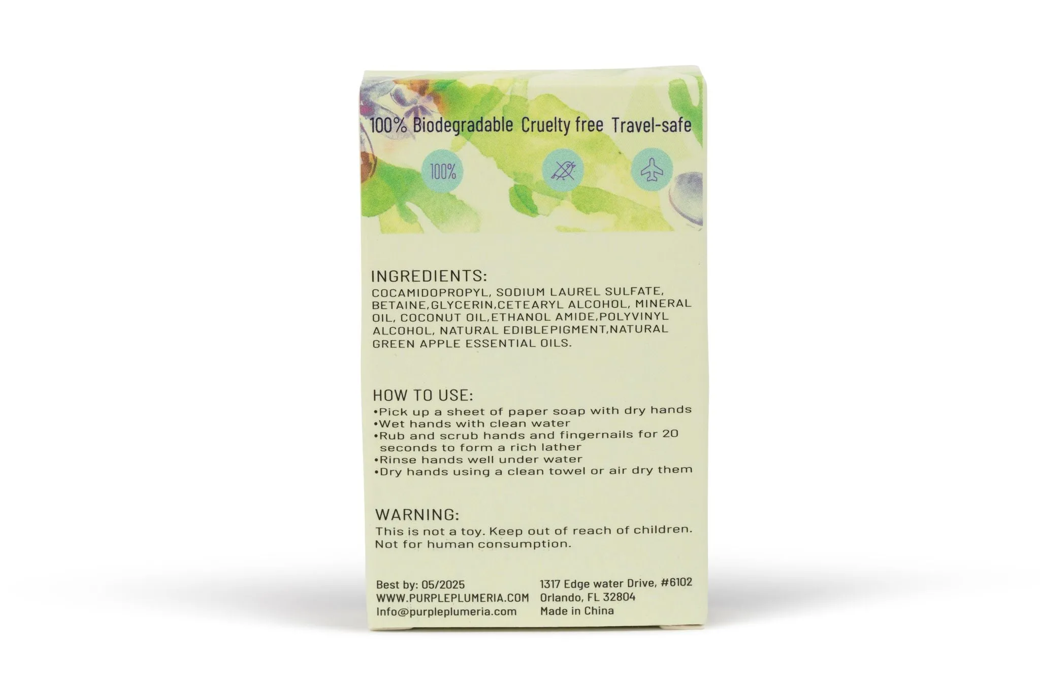 Biodegradable Soap Sheets - 100 Count - Great for Camping & Travel