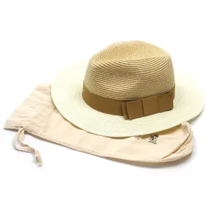 Black Ginger Two Tone Natural Yellow Foldable Panama Hat