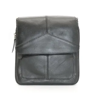 Black Leather Cross Body Bag