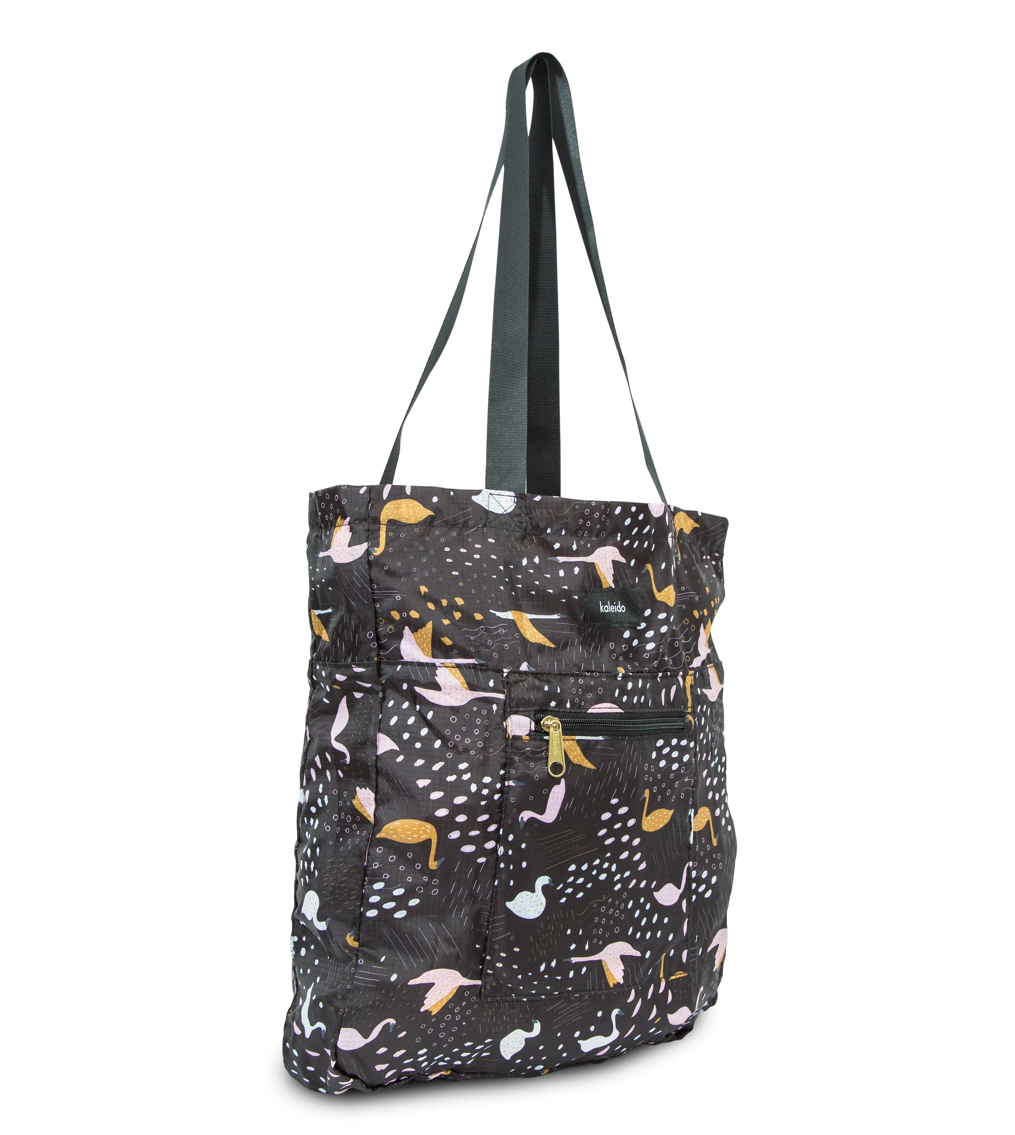 Black Swans Packable Everyday Shopper Tote