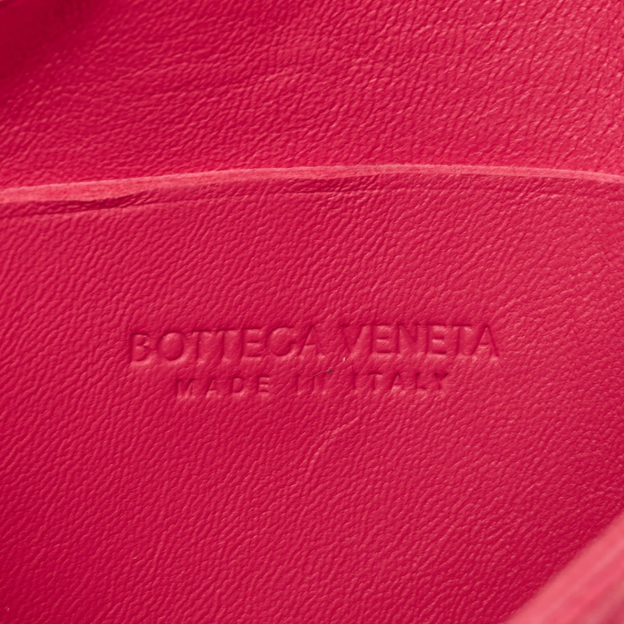 BOTTEGA VENETA Fuchsia Intreccio Leather Mini Cassette Crossbody Bag