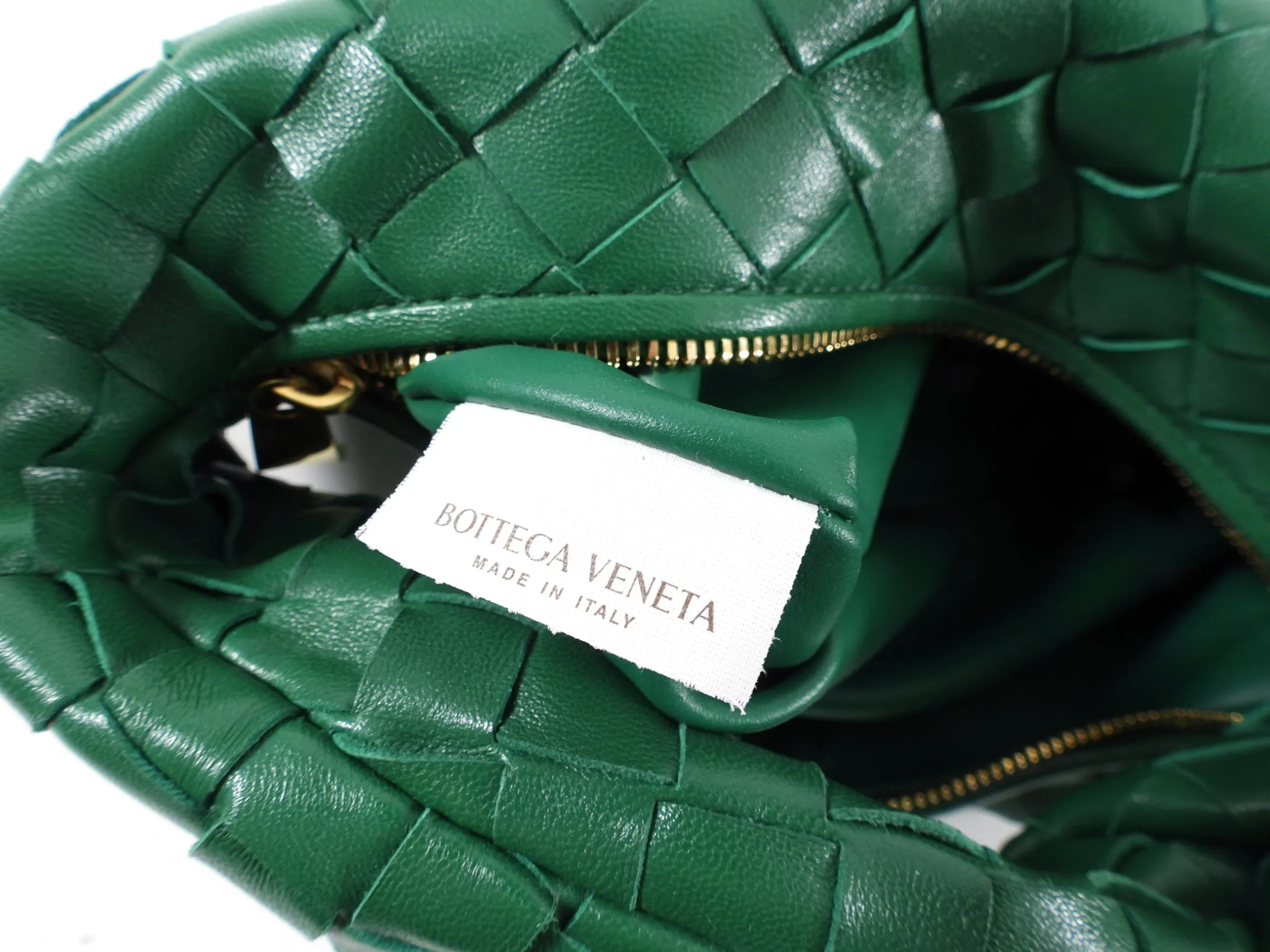 Bottega Veneta Mini Green Jodie Intrecciato Leather Hobo Bag