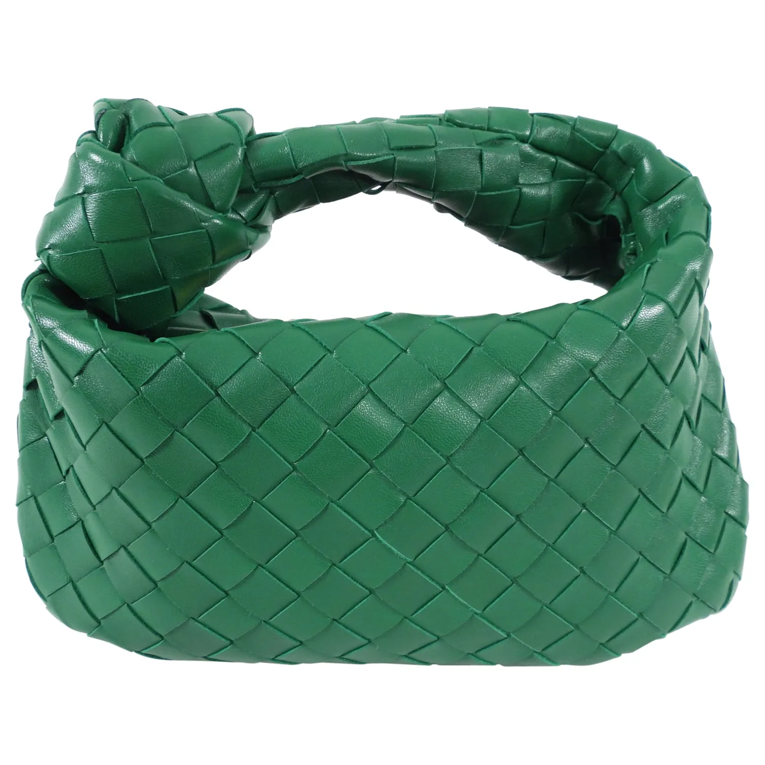 Bottega Veneta Mini Green Jodie Intrecciato Leather Hobo Bag