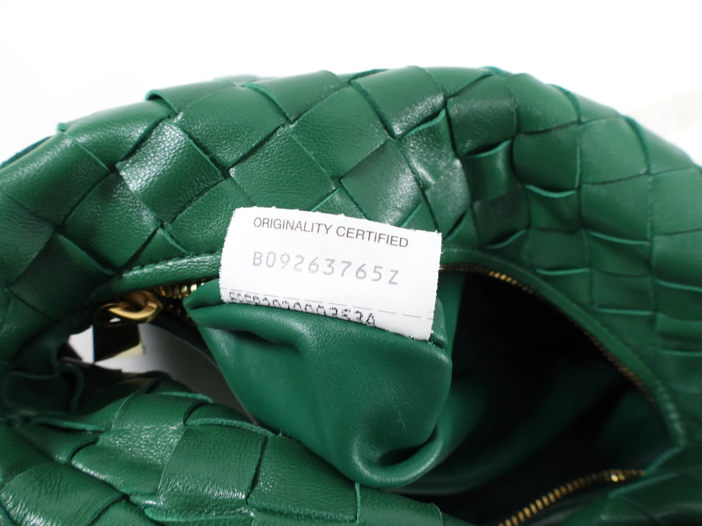 Bottega Veneta Mini Green Jodie Intrecciato Leather Hobo Bag