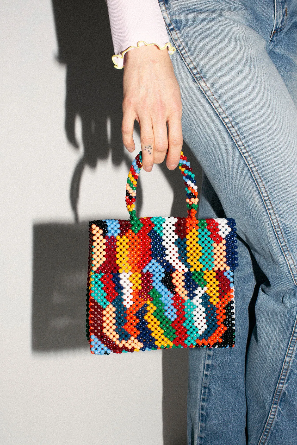 Brain Waves Beaded Bag