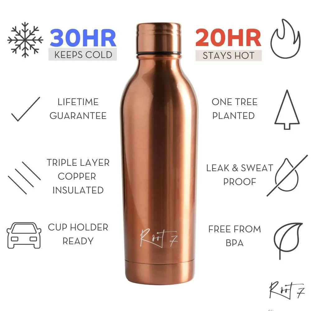 Brushed Copper Water Bottle