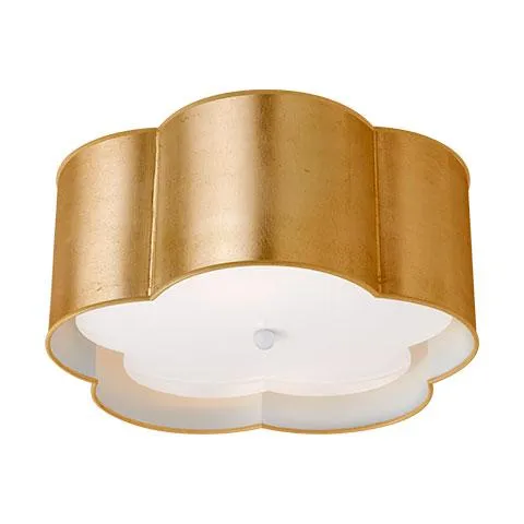 Bryce Medium Flush Mount in Gild & White