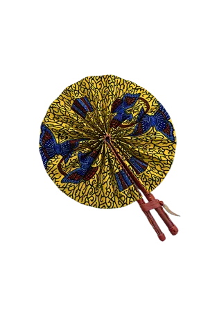 Butterfly Ankara Foldable Fan