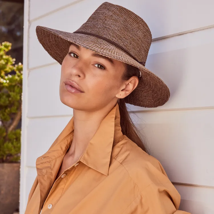 Cancer Council Ladies Jacqui Mannish Hat - Suede