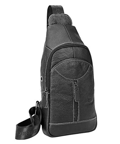 CHRElite™ Men's Leather Crossbody Sling Chest Bag - Shoulder Day Bag