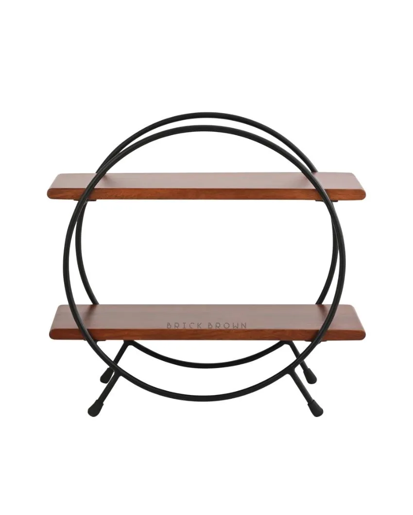 Circular Muti-Purpose Organizer With Black Frame | 16 x 14.5 x 6 inches