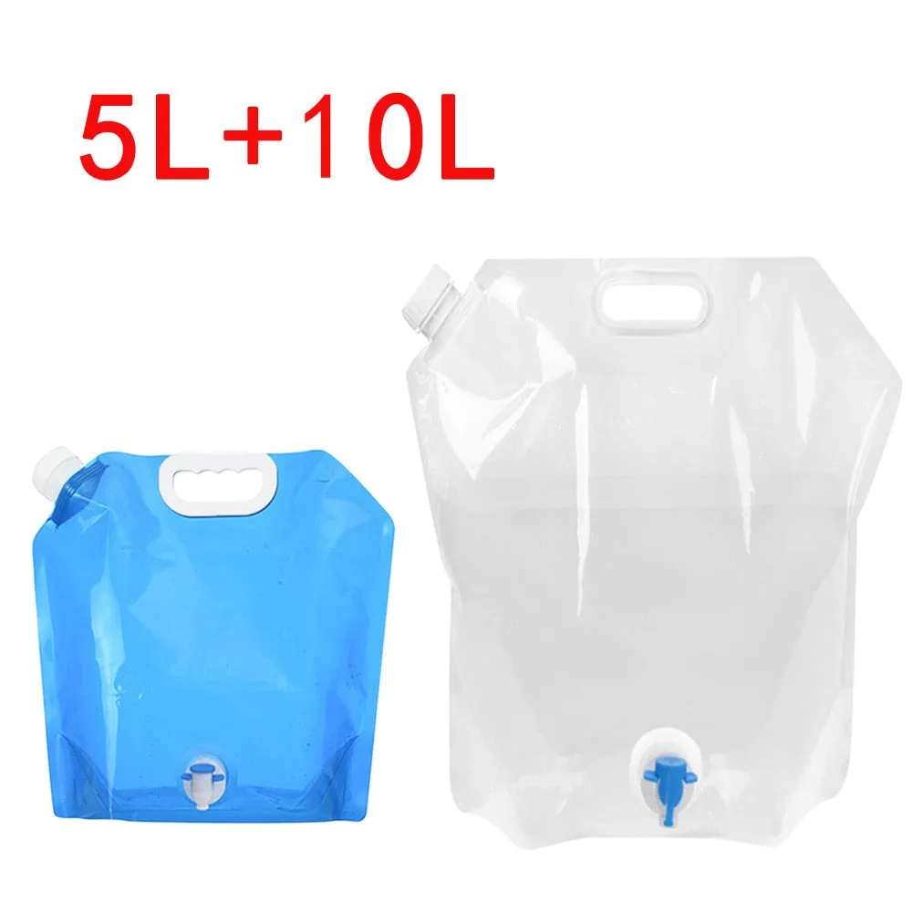 Collapsible Water Storage Containers - 4pcs, 5L10L Capacity