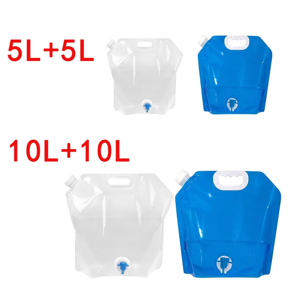 Collapsible Water Storage Containers - 4pcs, 5L10L Capacity