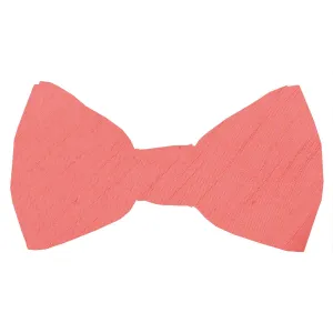 Coral Shantung Boys Bow Ties