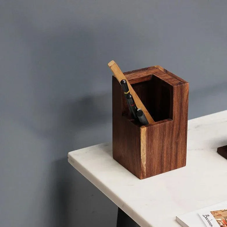 Corner Penstand for Table | Desk Stationary Organizer