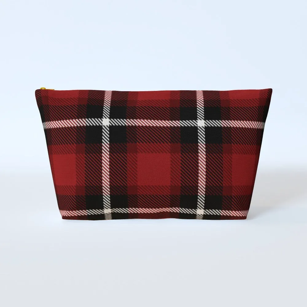 Cosmetic Bag - Textured Fabric Red