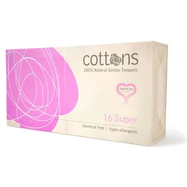 Cottons Organic Tampons Heavy Flow Pack of 16