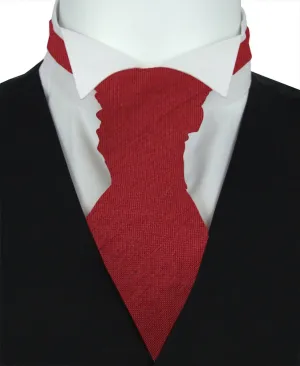 Crimson Shantung Boys Wedding Cravat