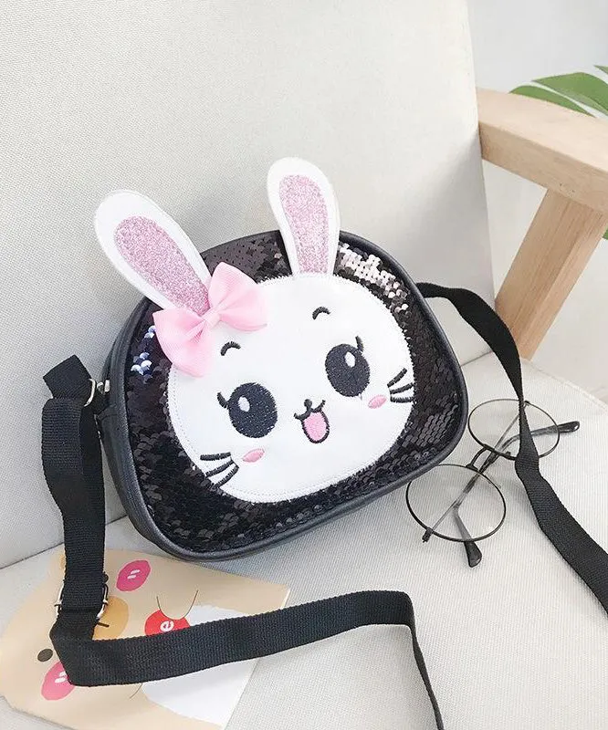 Cute Pink Cartoon Faux Leather Sequins Kids Messenger Bag IU007