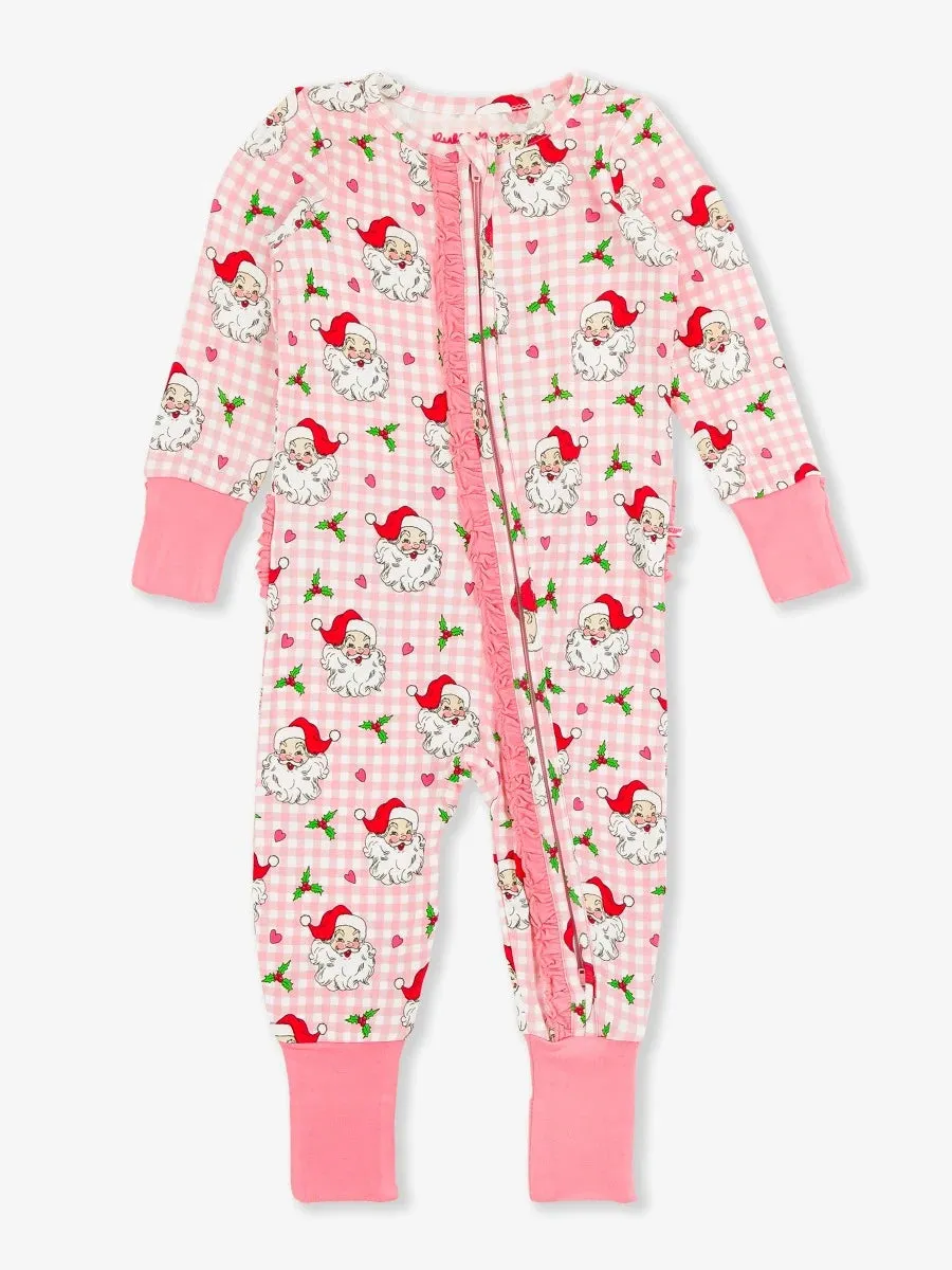 Dear Santa Ruffle One Piece Convertible Pajamas