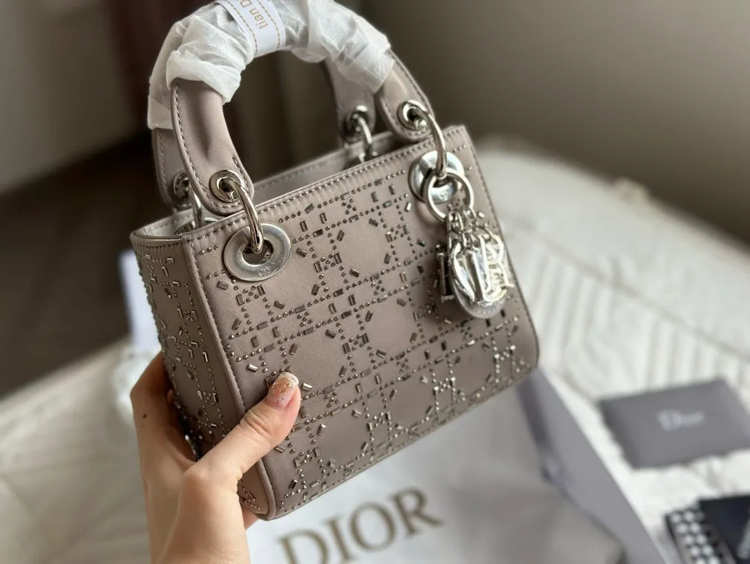 DR336 Mini Lady Dior Bag / 6.5 x 6 x 3 inches