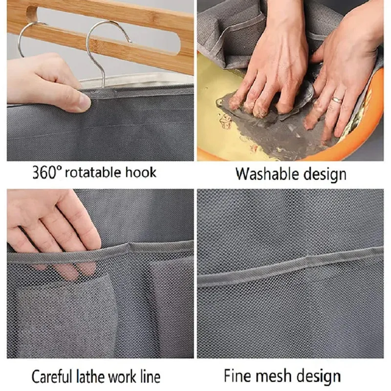 Dual Sided Wall Shelf Wardrobe Storage Bags