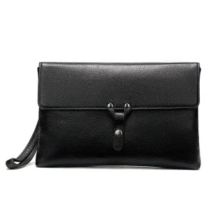 Elegant Edge Leather Clutch