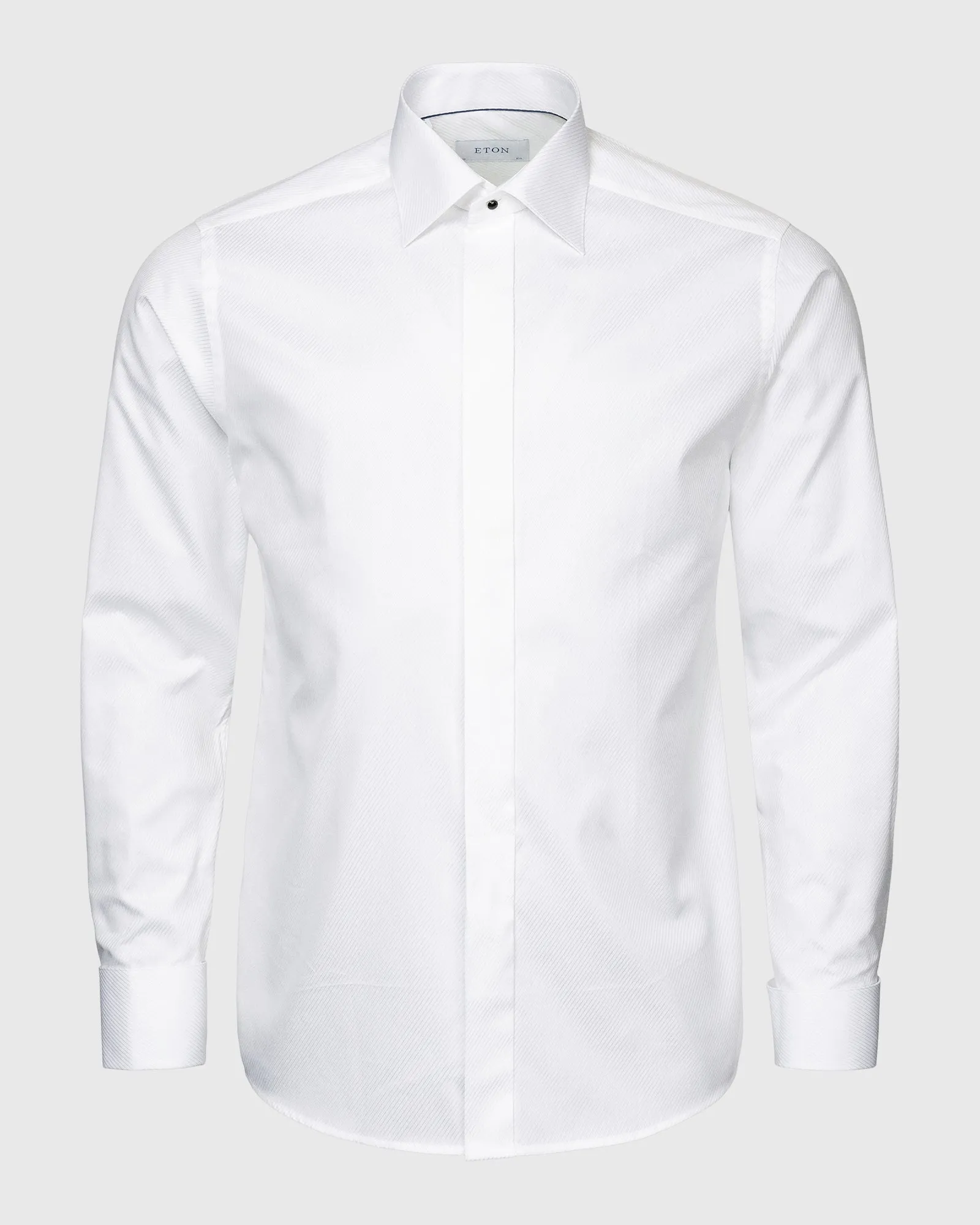 ETON 10001129800 WHITE TEXTURED TWILL SLIM FC SHIRT