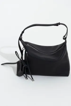 Eva Shoulder Bag - Black - Tas Bahu Wanita Bahan Real Leather