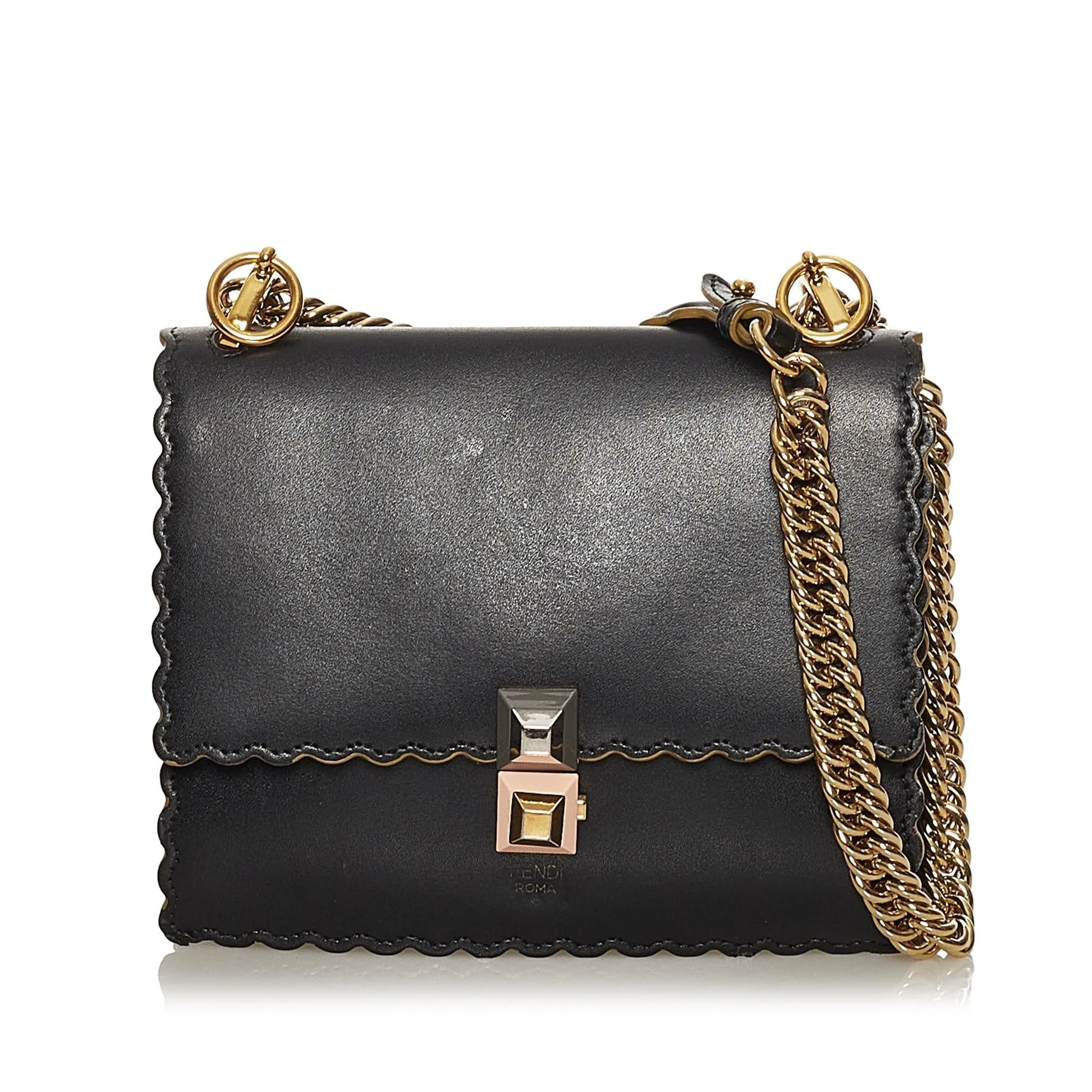 Fendi Kan I Leather Crossbody Bag (SHG-29202)