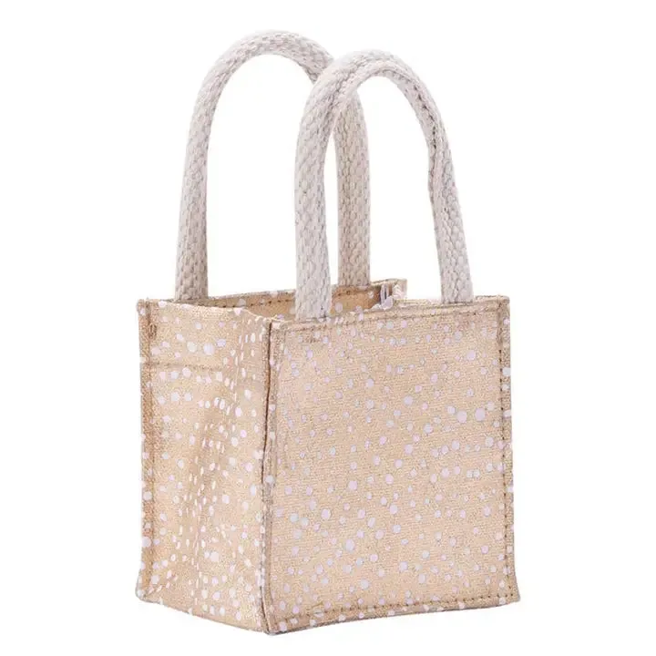 Filigree Gold Reusable Gift Bag Tote - Small