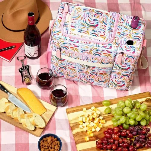 Fit   Fresh 30 Litre Dual-compartment Insulated Cooler Bag With Wine Cooler Compartment