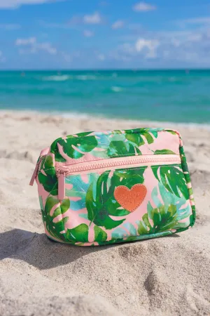 Floral Cosmetic Bag - Palm